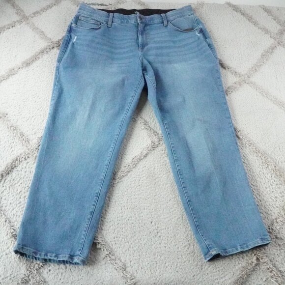 LuLaRoe Denim - LuLaRoe Elastic Waist Straight Leg Jean Womens 20W High Rise Blue Denim